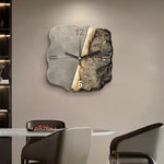 Wall Clock Sandstone Effect 3D Relief Silent Quartz Movement