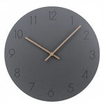 Wall Clock Silent Non-Ticking Walnut Wood Hands