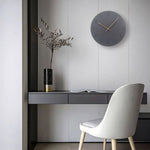 Wall Clock Silent Non-Ticking Walnut Wood Hands