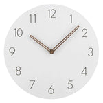 Wall Clock Silent Non-Ticking Walnut Wood Hands