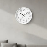 Wall Clock Silent Quartz Movement 12-Inch Easy-Read Dial