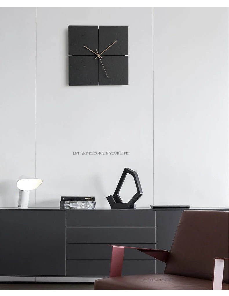 Wall Clock Silent Quartz Movement Minimalist Design