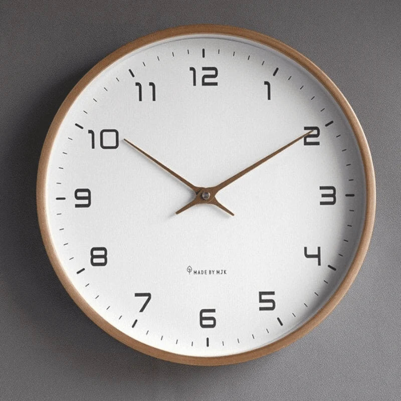 Wall Clock Silent Quartz Movement Minimalist Scandinavian Design