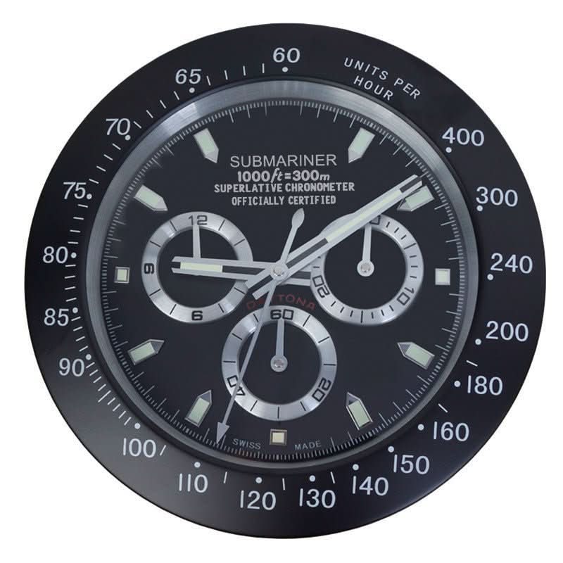Wall Clock Silent Stainless Steel Luminous Hands