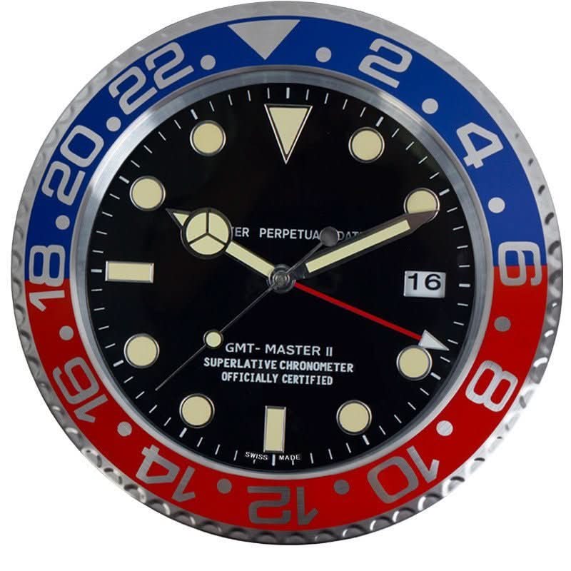 Wall Clock Silent Stainless Steel Luminous Hands