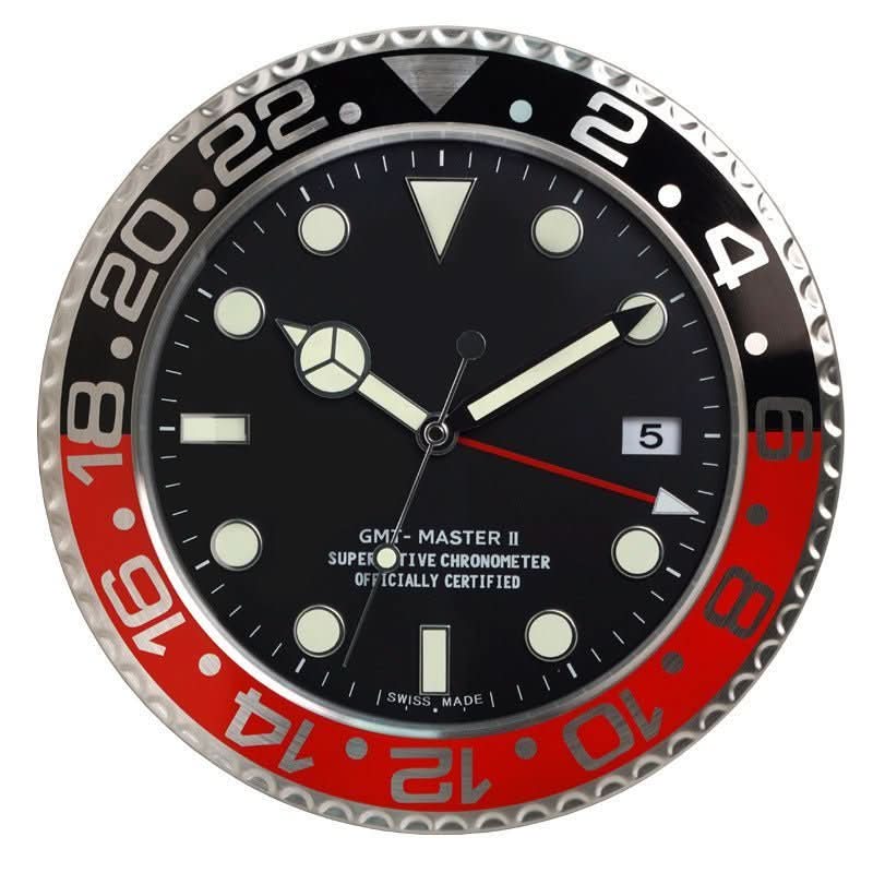 Wall Clock Silent Stainless Steel Luminous Hands
