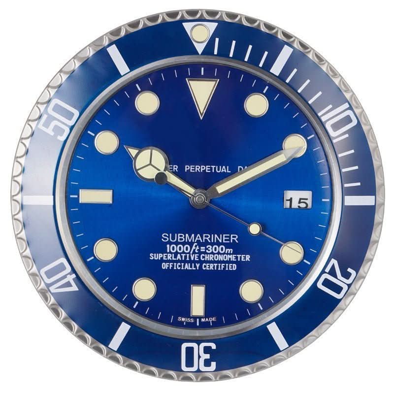 Wall Clock Silent Stainless Steel Luminous Hands
