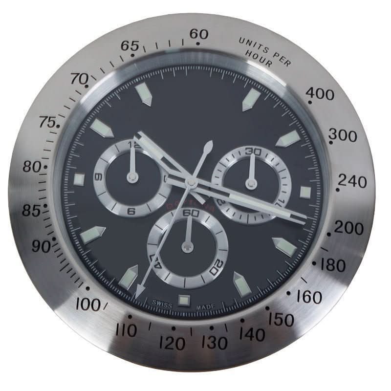 Wall Clock Silent Stainless Steel Luminous Hands