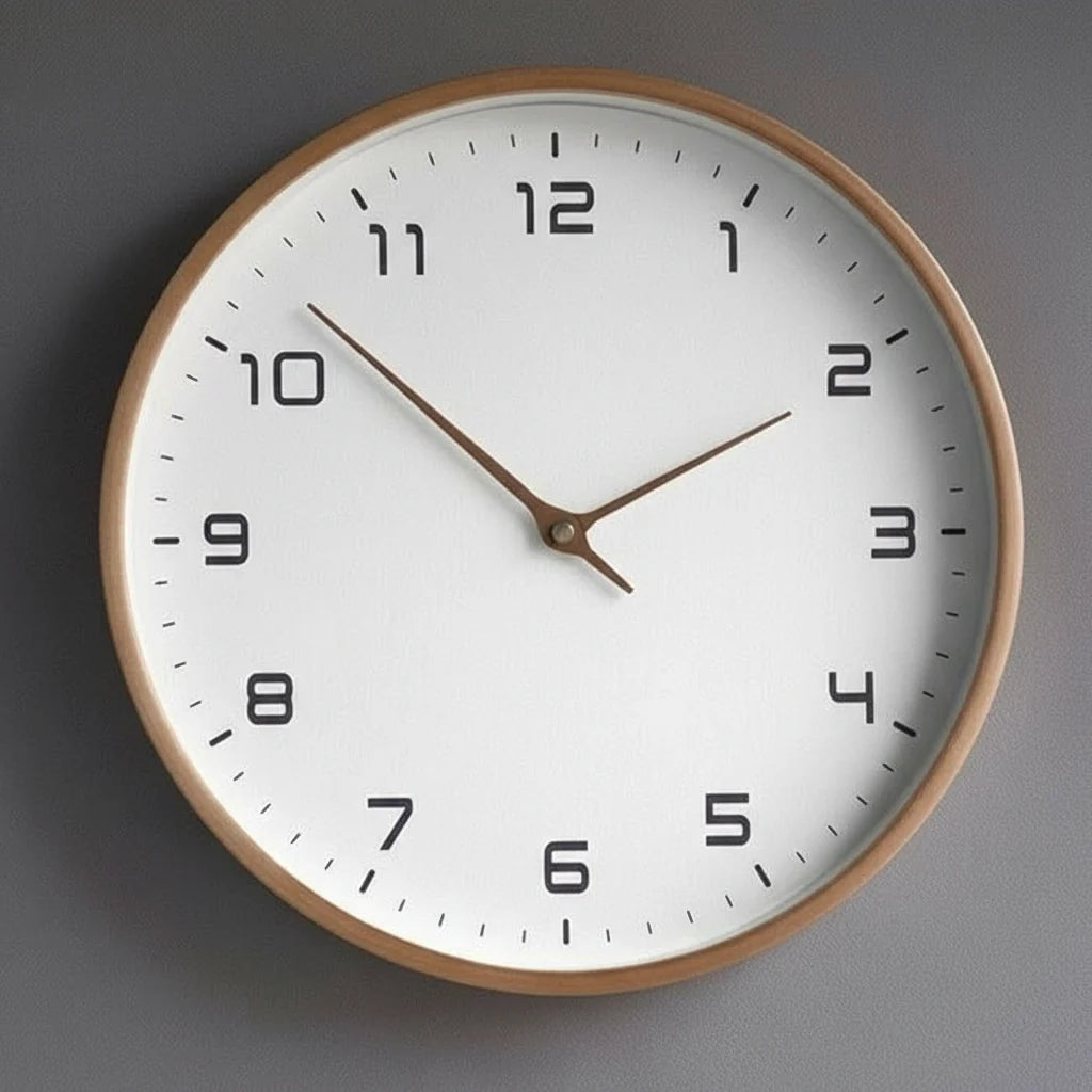 Wall Clock Solid Wood Silent Movement