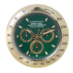 Wall Clock Stainless Steel Silent Quartz Luminous Hands