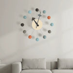 Wall Clock Sunburst Design Silent Quartz Movement 12.6-Inch