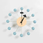 Wall Clock Sunburst Design Silent Quartz Movement 12.6-Inch