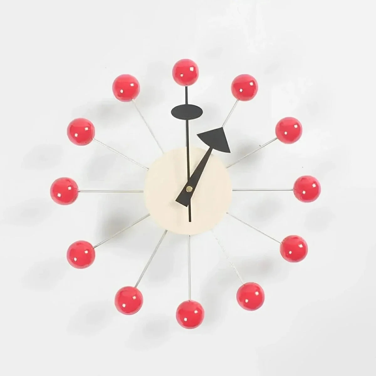 Wall Clock Sunburst Design Silent Quartz Movement 12.6-Inch
