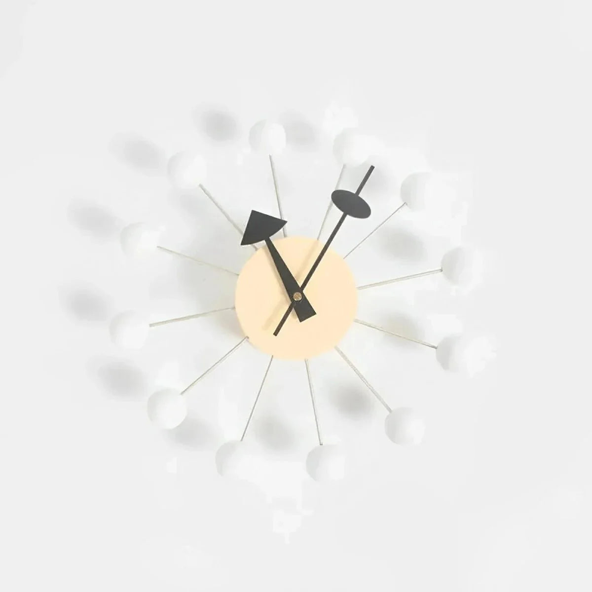 Wall Clock Sunburst Design Silent Quartz Movement 12.6-Inch