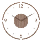 Wall Clock Wooden Silent Battery-Powered
