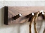 Wall Coat Rack Solid Wood Round Peg Hooks