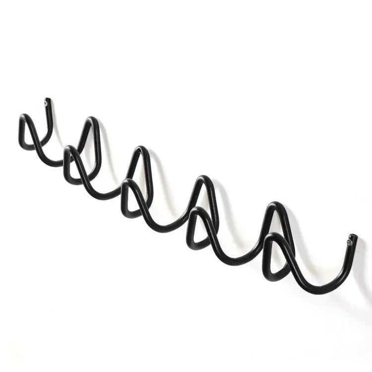 Wall Coat Rack Wrought Iron 3 or 5 Hooks