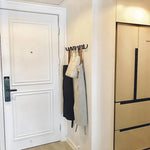 Wall Coat Rack Wrought Iron 3 or 5 Hooks