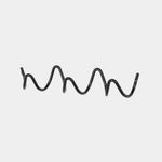 Wall Coat Rack Wrought Iron Wavy Design Wall-Mounted