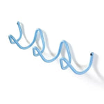 Wall Coat Rack Wrought Iron Wavy Design Wall-Mounted
