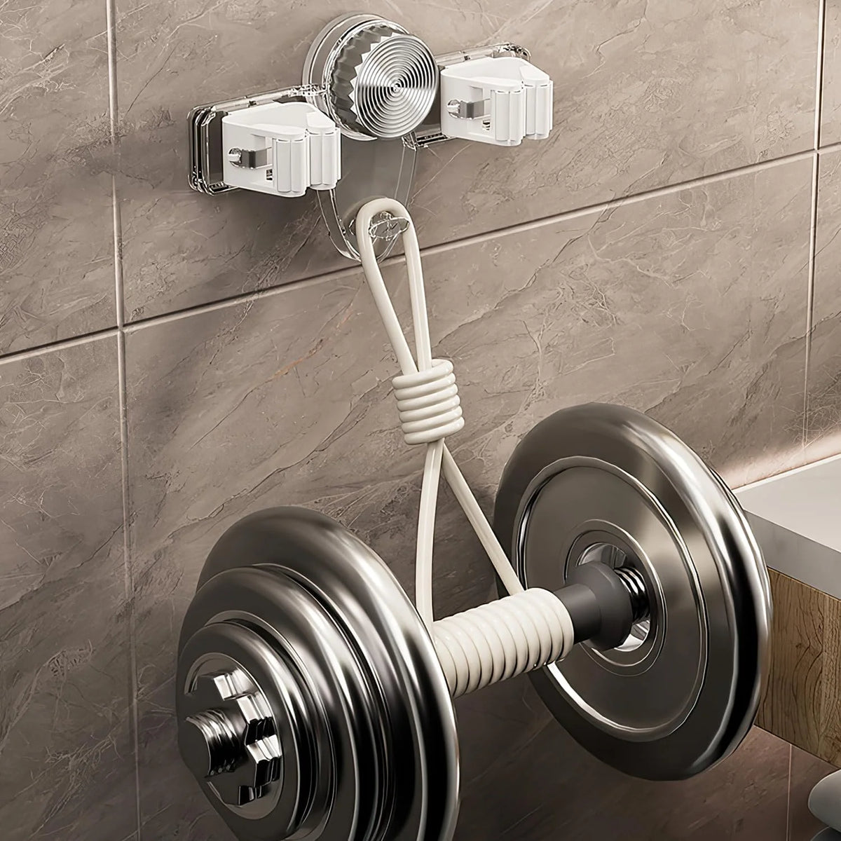 Wall Grip Organizer Rack No-Drill Suction Multi-Hook