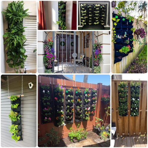 Wall Hanging Planter Space-Saving Breathable Fabric & Drainage