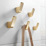 Wall Hook Brass Space-Saving Gold Finish