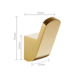 Wall Hook Brass Space-Saving Gold Finish