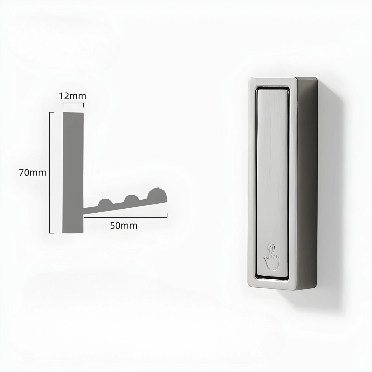 Wall Hook Foldable Aluminum Adhesive-Mounting