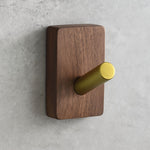 Wall Hook Organizer Wood Self-Adhesive Mounting