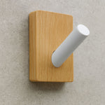 Wall Hook Organizer Wood Self-Adhesive No-Drill Mounting