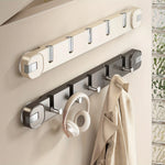 Wall Hook Rack No-Drill Suction Mount 5 Hooks