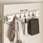 Wall Hook Rack No-Drill Suction Mount 5 Hooks