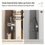 Wall Hook Rack No-Drill Suction Mount 5 Hooks