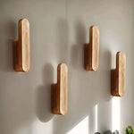 Wall Hook Set Wooden Space-Saving Set of 4