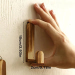 Wall Hook Set Wooden Space-Saving Set of 4