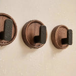Wall Hook Solid Walnut Wood Self-Adhesive No-Drill Installation