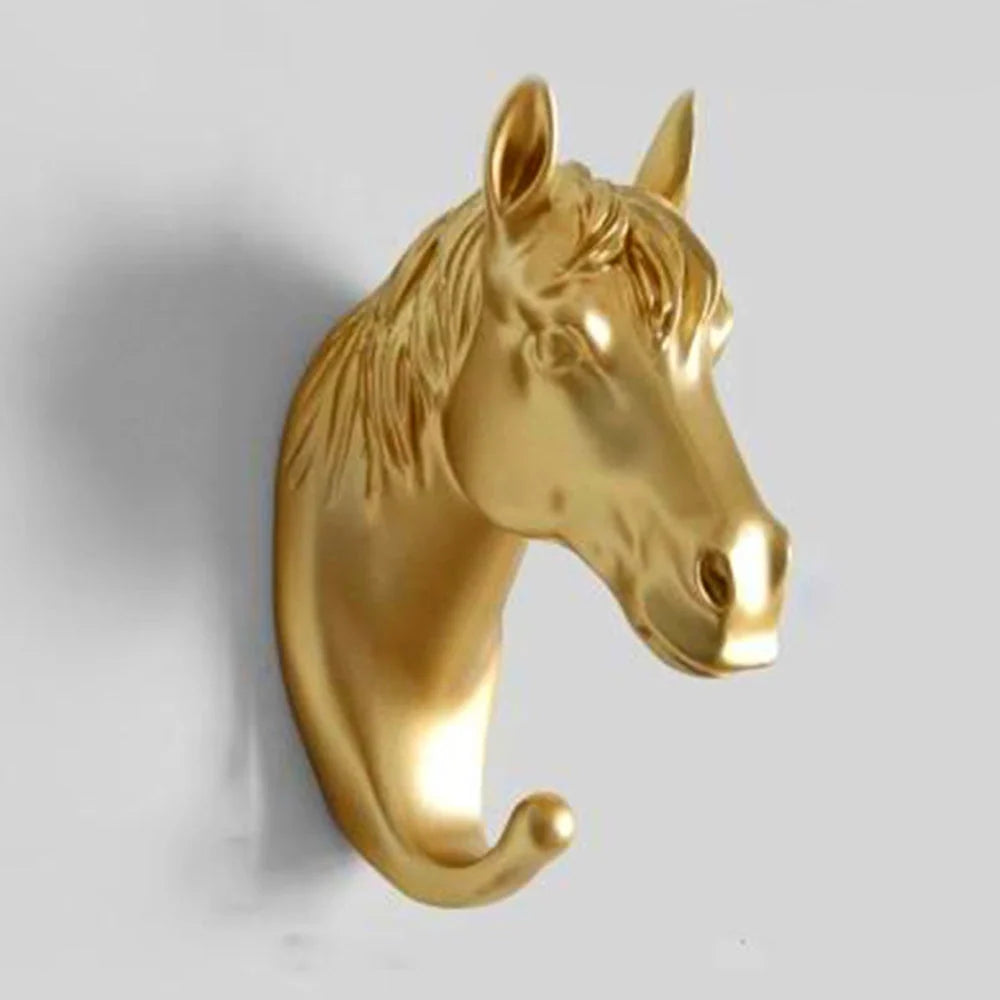 Wall Hooks Gold Metal Animal Design Decorative Storage Hooks