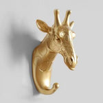 Wall Hooks Gold Metal Animal Design Decorative Storage Hooks