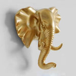 Wall Hooks Gold Metal Animal Design Decorative Storage Hooks