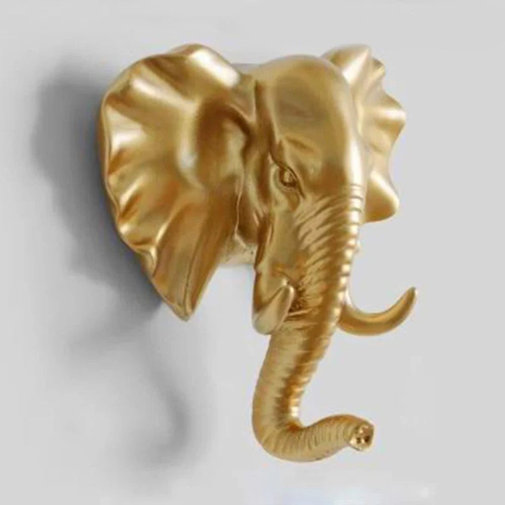 Wall Hooks Gold Metal Animal Design Decorative Storage Hooks
