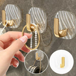 Wall Hooks Self-Adhesive No-Drill Set of 4