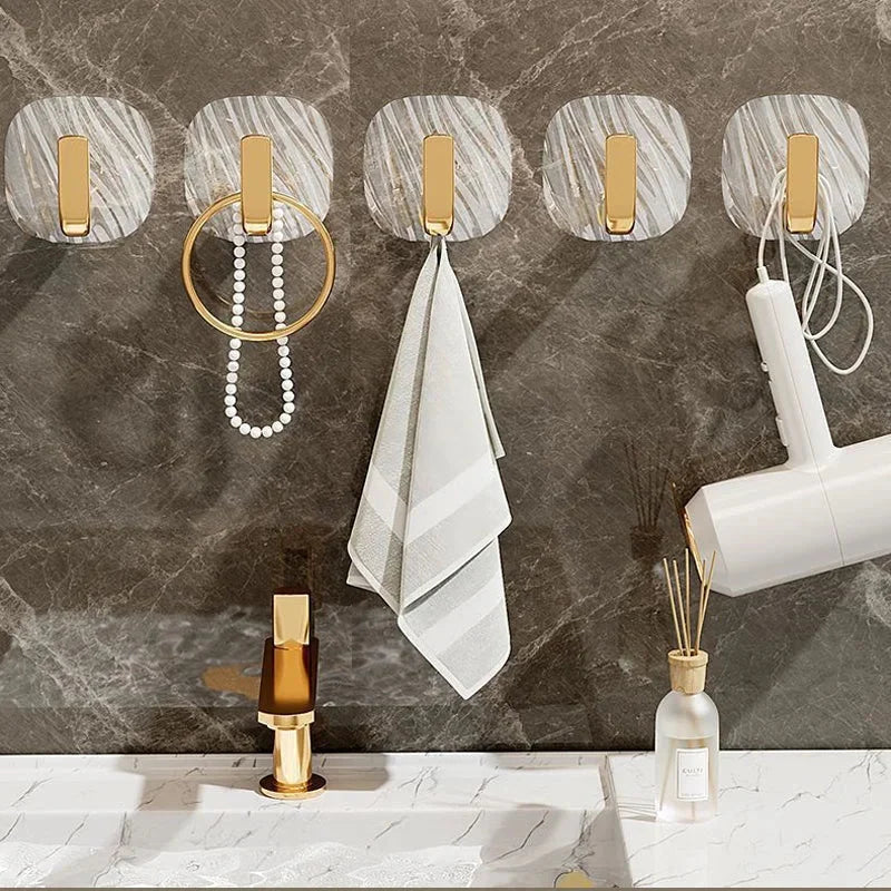 Wall Hooks Self-Adhesive No-Drill Set of 4