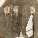 Wall Hooks Self-Adhesive No-Drill Set of 4