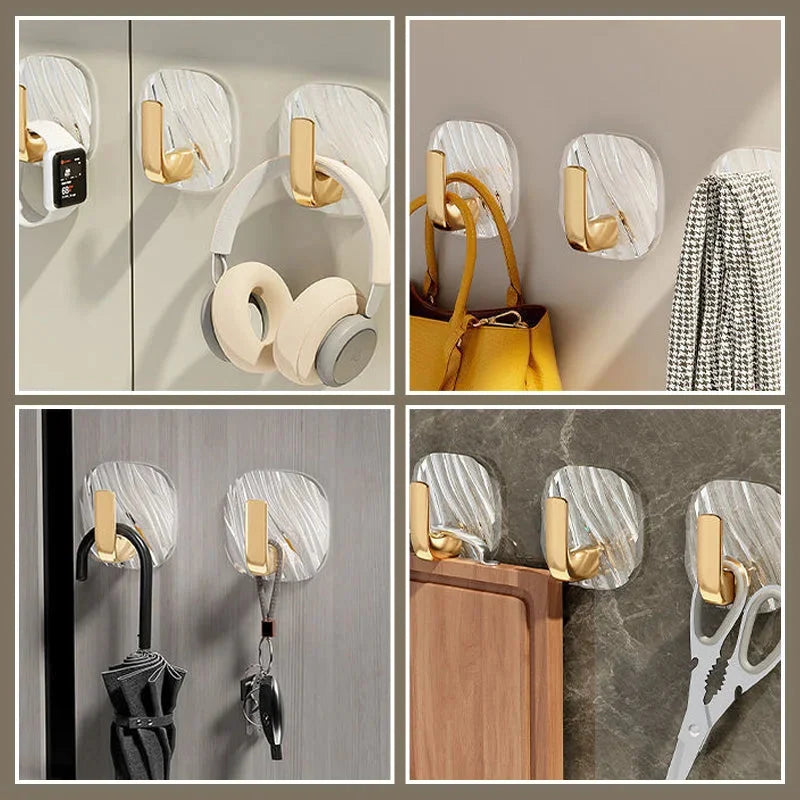 Wall Hooks Self-Adhesive No-Drill Set of 4