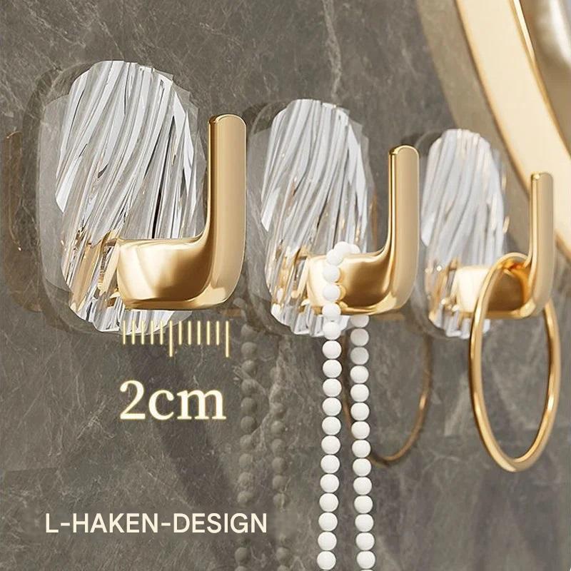 Wall Hooks Self-Adhesive No-Drill Set of 4