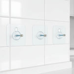 Wall Hooks Transparent Self-Adhesive Residue-Free Set of 10