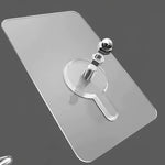 Wall Hooks Transparent Self-Adhesive Residue-Free Set of 10