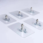 Wall Hooks Transparent Self-Adhesive Residue-Free Set of 10