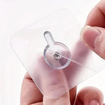 Wall Hooks Transparent Self-Adhesive Residue-Free Set of 10